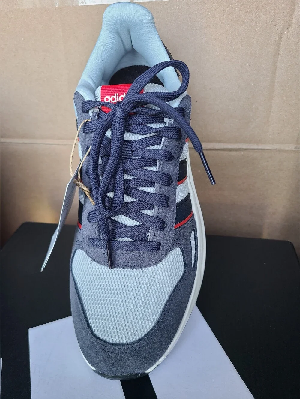 Men's Adidas Run 84 JR8712 size 7.5 Halo Blue Aurora Ink Ruby new with box